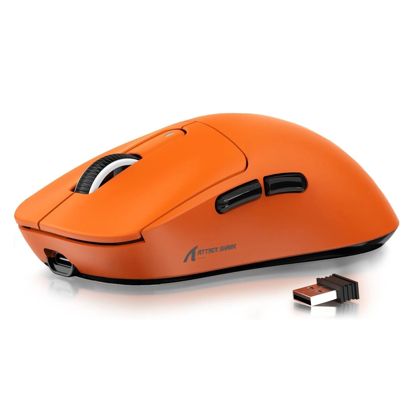 ATTACK SHARK X3 Wireless Gaming Mouse — 49g Ultra-Light Ergonomic Design, PixArt PAW3395 26K DPI Sensor, Tri-Mode (2.4G/Bluetooth/Wired), Programmable Buttons (Rechargeable)