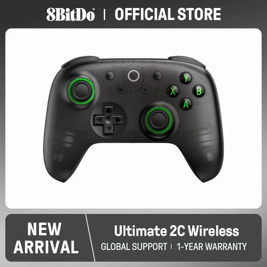 8BitDo Ultimate 2C Wireless Gaming Controller — Hall Effect Anti-Drift Joysticks, 2.4G/Bluetooth/USB Tri-Mode Gamepad for PC, Windows 11, Steam Deck, Raspberry Pi & Android - pyxel shop