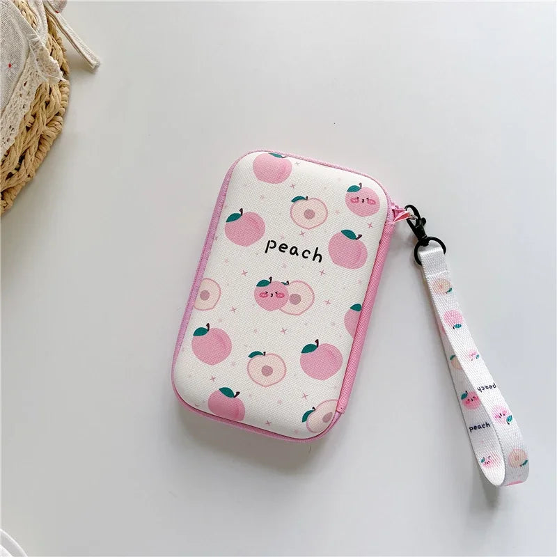 Protective Carrying Case for R36S, RG35XX H, R36 Ultra, K36 & Miyoo Mini Plus — Cute Cartoon Travel Storage Bag with Lanyard for Handheld Game Consoles & Accessories