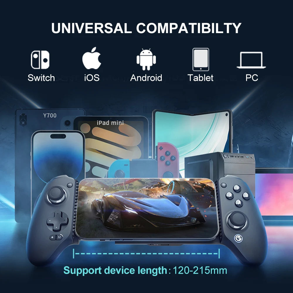 GameSir G8 Plus Bluetooth Mobile Gaming Controller — Hall Effect Joysticks & Triggers for Android, iOS, Tablet & PC, Wireless Gamepad with Software Customization (Anti-Drift)