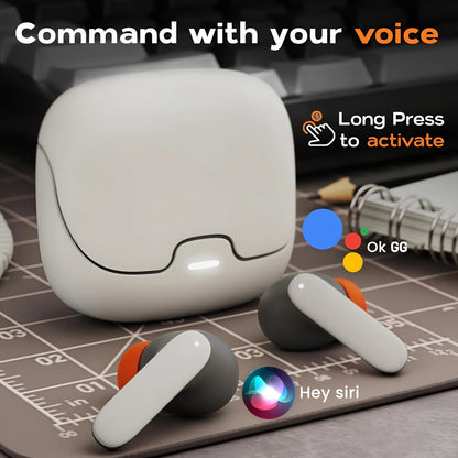 Sivir Wireless Earbuds Bluetooth 5.3 — Ultra-Low Latency TWS with Dual Mic ENC Noise Cancelling, Waterproof In-Ear Headphones with Charging Case (Gaming, Sport, Calls)