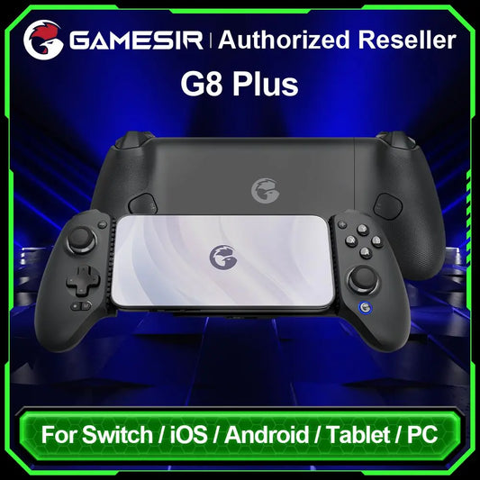 GameSir G8 Plus Bluetooth Mobile Gaming Controller — Hall Effect Joysticks & Triggers for Android, iOS, Tablet & PC, Wireless Gamepad with Software Customization (Anti-Drift)