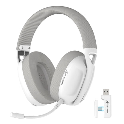 ATTACK SHARK L80 Tri-Mode Wireless Gaming Headset — Ultra-Light 2.4G/Bluetooth/Wired Headphones with Mic & Volume Control for PC, PS4, PS5, Switch, Xbox (Low Latency)