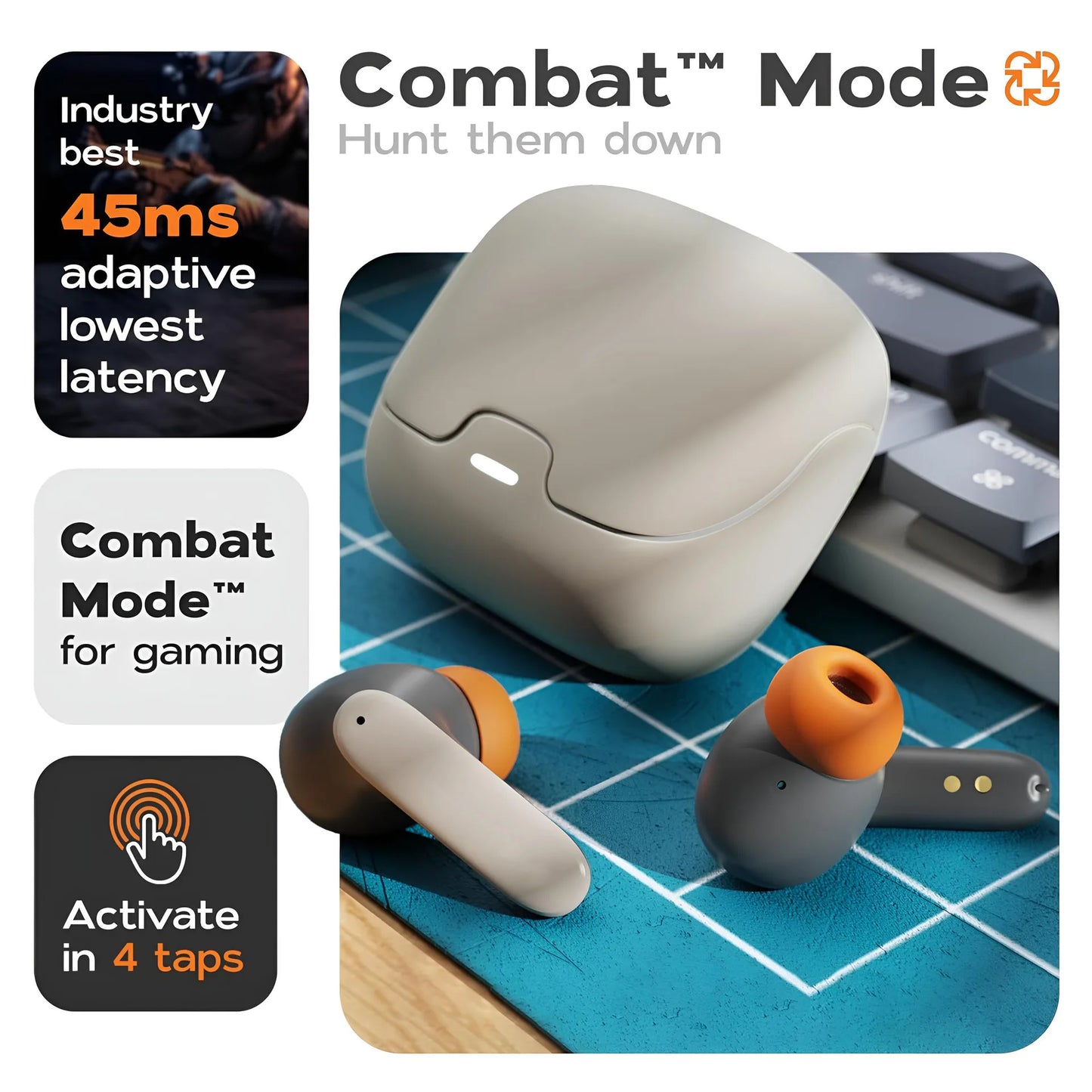 Sivir Wireless Earbuds Bluetooth 5.3 — Ultra-Low Latency TWS with Dual Mic ENC Noise Cancelling, Waterproof In-Ear Headphones with Charging Case (Gaming, Sport, Calls)