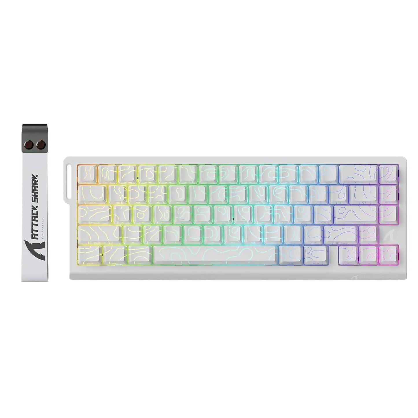 ATTACK SHARK X68 HE Rapid Trigger Gaming Keyboard — Hall Effect Magnetic Switches, Adjustable Actuation, 8000Hz Polling, Hot-Swap 68-Key Wired Mechanical Keyboard