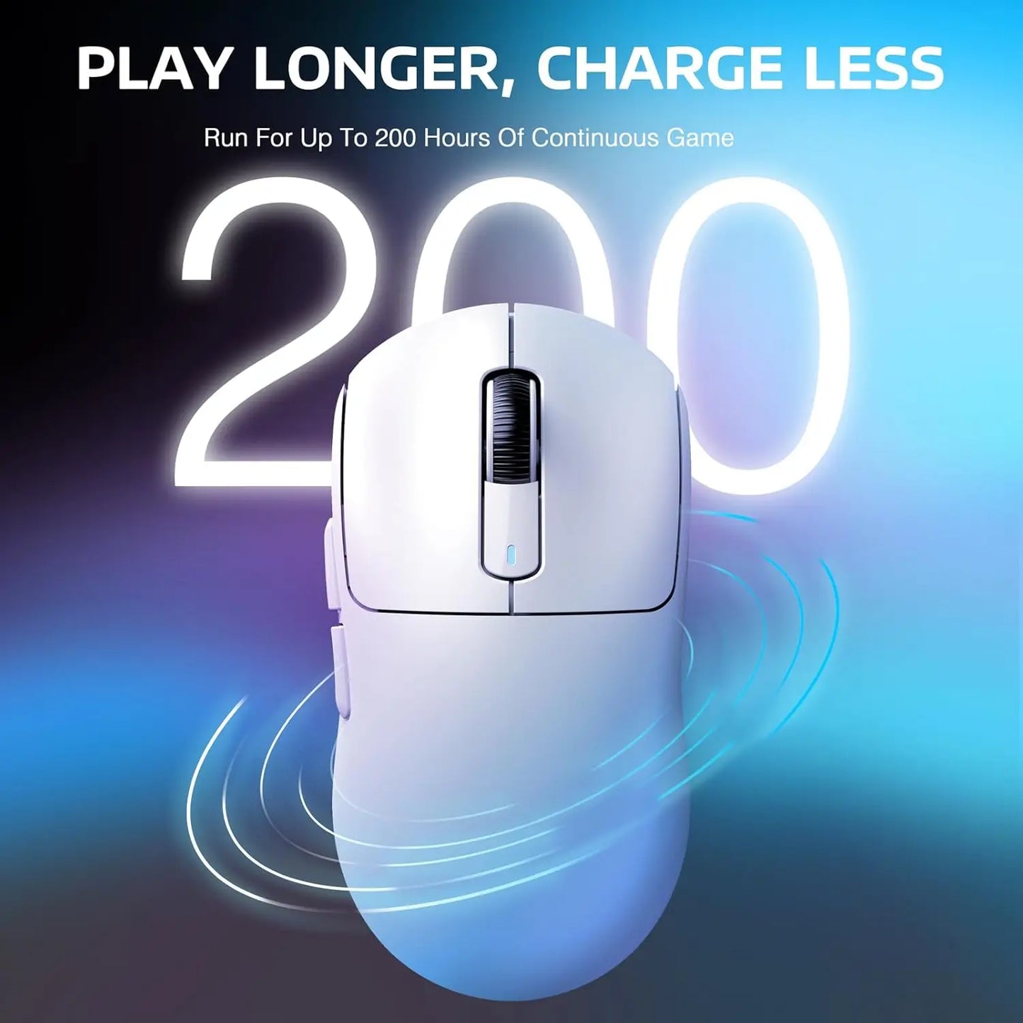 ATTACK SHARK X3 Wireless Gaming Mouse — 49g Ultra-Light Ergonomic Design, PixArt PAW3395 26K DPI Sensor, Tri-Mode (2.4G/Bluetooth/Wired), Programmable Buttons (Rechargeable)