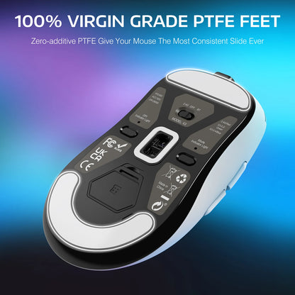 ATTACK SHARK X3 Wireless Gaming Mouse — 49g Ultra-Light Ergonomic Design, PixArt PAW3395 26K DPI Sensor, Tri-Mode (2.4G/Bluetooth/Wired), Programmable Buttons (Rechargeable)