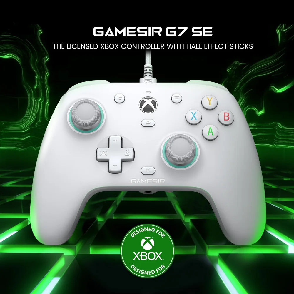 GameSir G7 SE Wired Xbox Controller — Hall Effect Anti-Drift Joysticks & Triggers, 2 Back Buttons, Swappable Faceplate for Xbox Series X|S, Xbox One, PC & Steam (3m USB-C)
