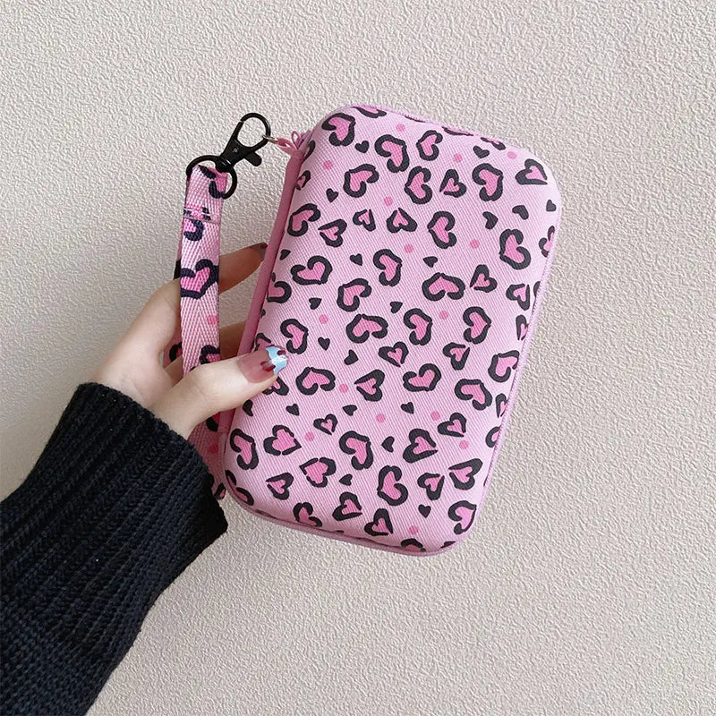 Protective Carrying Case for R36S, RG35XX H, R36 Ultra, K36 & Miyoo Mini Plus — Cute Cartoon Travel Storage Bag with Lanyard for Handheld Game Consoles & Accessories