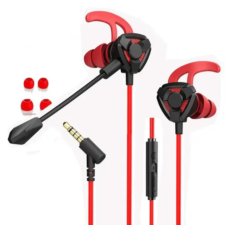 Universal Wired Gaming Earbuds with Mic — In-Ear Gamer Headset for PUBG, PS4, CS:GO, Phone, Tablet & Laptop, 3.5mm Zero-Lag Audio (Lightweight, Plug & Play)