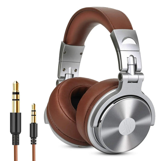 OneOdio Pro 30 Studio DJ Headphones with Microphone — Wired Over-Ear Monitor Headset, 50mm Hi-Fi Drivers, Detachable Cable, Foldable (Studio, DJ, Gaming, Mixing)