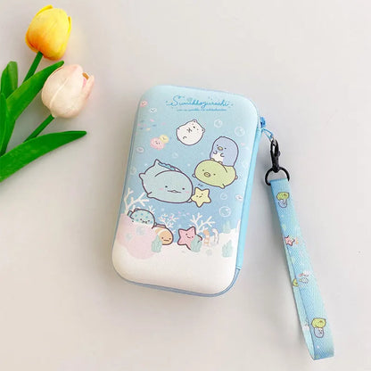 Protective Carrying Case for R36S, RG35XX H, R36 Ultra, K36 & Miyoo Mini Plus — Cute Cartoon Travel Storage Bag with Lanyard for Handheld Game Consoles & Accessories