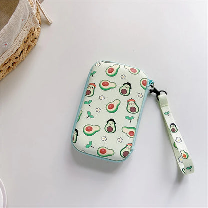 Protective Carrying Case for R36S, RG35XX H, R36 Ultra, K36 & Miyoo Mini Plus — Cute Cartoon Travel Storage Bag with Lanyard for Handheld Game Consoles & Accessories