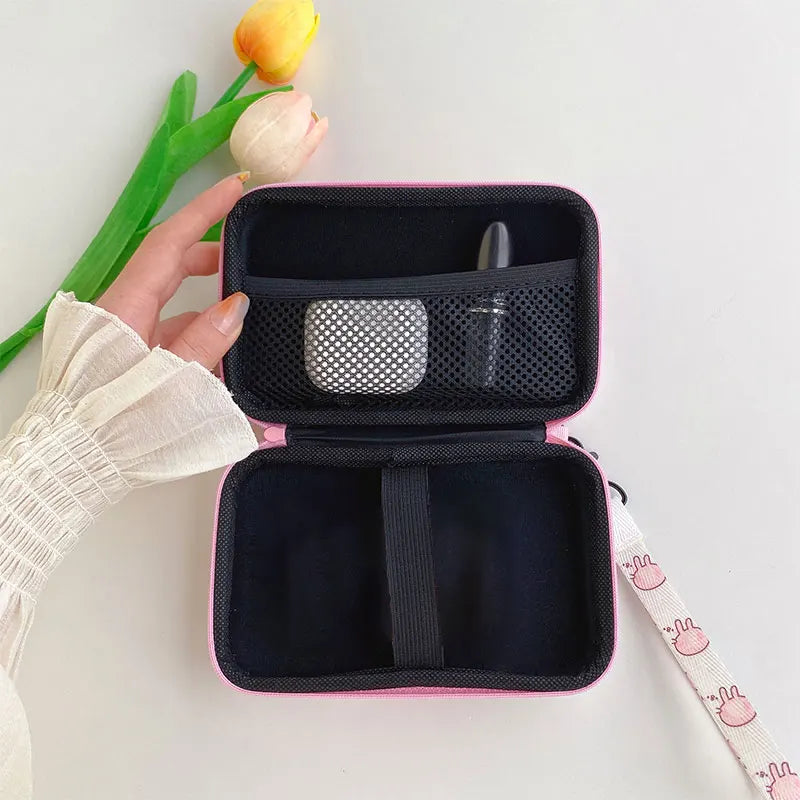 Protective Carrying Case for R36S, RG35XX H, R36 Ultra, K36 & Miyoo Mini Plus — Cute Cartoon Travel Storage Bag with Lanyard for Handheld Game Consoles & Accessories