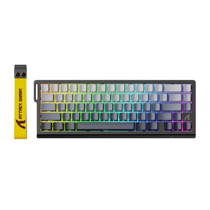 ATTACK SHARK X68 HE Rapid Trigger Gaming Keyboard — Hall Effect Magnetic Switches, Adjustable Actuation, 8000Hz Polling, Hot-Swap 68-Key Wired Mechanical Keyboard