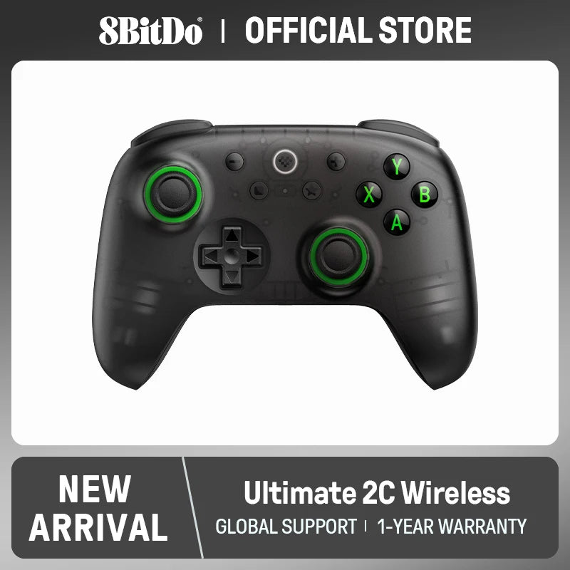 8BitDo Ultimate 2C Wireless Gaming Controller — Hall Effect Anti-Drift Joysticks, 2.4G/Bluetooth/USB Tri-Mode Gamepad for PC, Windows 11, Steam Deck, Raspberry Pi & Android