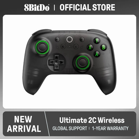 8BitDo Ultimate 2C Wireless Gaming Controller — Hall Effect Anti-Drift Joysticks, 2.4G/Bluetooth/USB Tri-Mode Gamepad for PC, Windows 11, Steam Deck, Raspberry Pi & Android