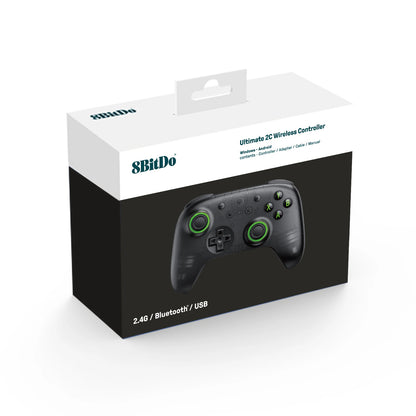 8BitDo Ultimate 2C Wireless Gaming Controller — Hall Effect Anti-Drift Joysticks, 2.4G/Bluetooth/USB Tri-Mode Gamepad for PC, Windows 11, Steam Deck, Raspberry Pi & Android