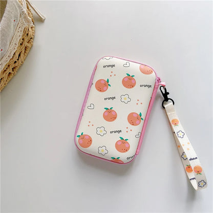 Protective Carrying Case for R36S, RG35XX H, R36 Ultra, K36 & Miyoo Mini Plus — Cute Cartoon Travel Storage Bag with Lanyard for Handheld Game Consoles & Accessories