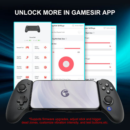 GameSir G8 Plus Bluetooth Mobile Gaming Controller — Hall Effect Joysticks & Triggers for Android, iOS, Tablet & PC, Wireless Gamepad with Software Customization (Anti-Drift)