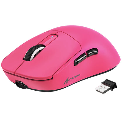 ATTACK SHARK X3 Wireless Gaming Mouse — 49g Ultra-Light Ergonomic Design, PixArt PAW3395 26K DPI Sensor, Tri-Mode (2.4G/Bluetooth/Wired), Programmable Buttons (Rechargeable)