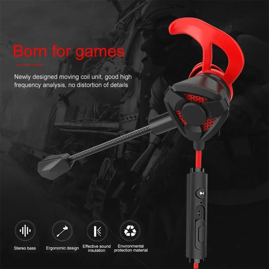 Universal Wired Gaming Earbuds with Mic — In-Ear Gamer Headset for PUBG, PS4, CS:GO, Phone, Tablet & Laptop, 3.5mm Zero-Lag Audio (Lightweight, Plug & Play)