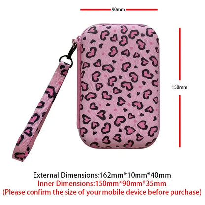 Protective Carrying Case for R36S, RG35XX H, R36 Ultra, K36 & Miyoo Mini Plus — Cute Cartoon Travel Storage Bag with Lanyard for Handheld Game Consoles & Accessories