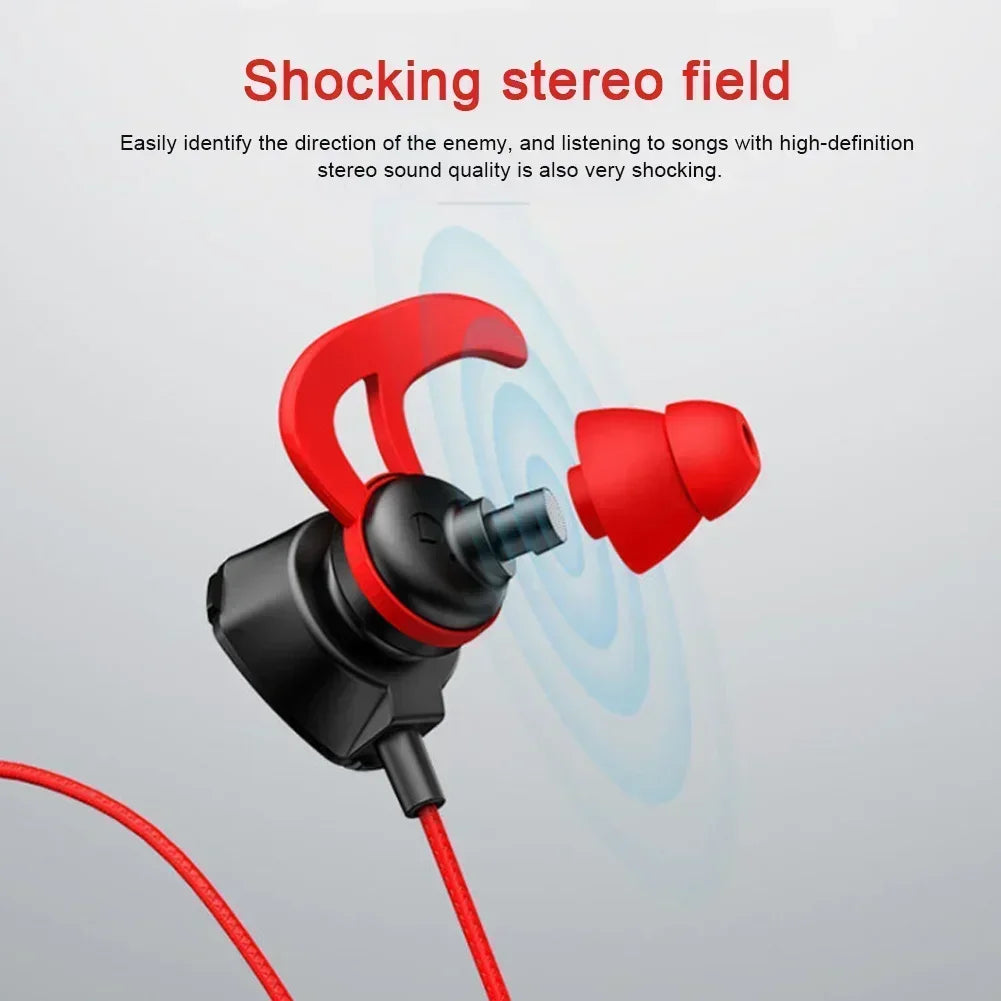 Universal Wired Gaming Earbuds with Mic — In-Ear Gamer Headset for PUBG, PS4, CS:GO, Phone, Tablet & Laptop, 3.5mm Zero-Lag Audio (Lightweight, Plug & Play)