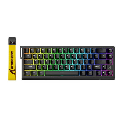 ATTACK SHARK X68 HE Rapid Trigger Gaming Keyboard — Hall Effect Magnetic Switches, Adjustable Actuation, 8000Hz Polling, Hot-Swap 68-Key Wired Mechanical Keyboard