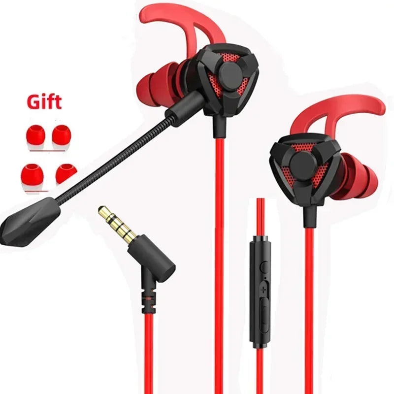 Universal Wired Gaming Earbuds with Mic — In-Ear Gamer Headset for PUBG, PS4, CS:GO, Phone, Tablet & Laptop, 3.5mm Zero-Lag Audio (Lightweight, Plug & Play)